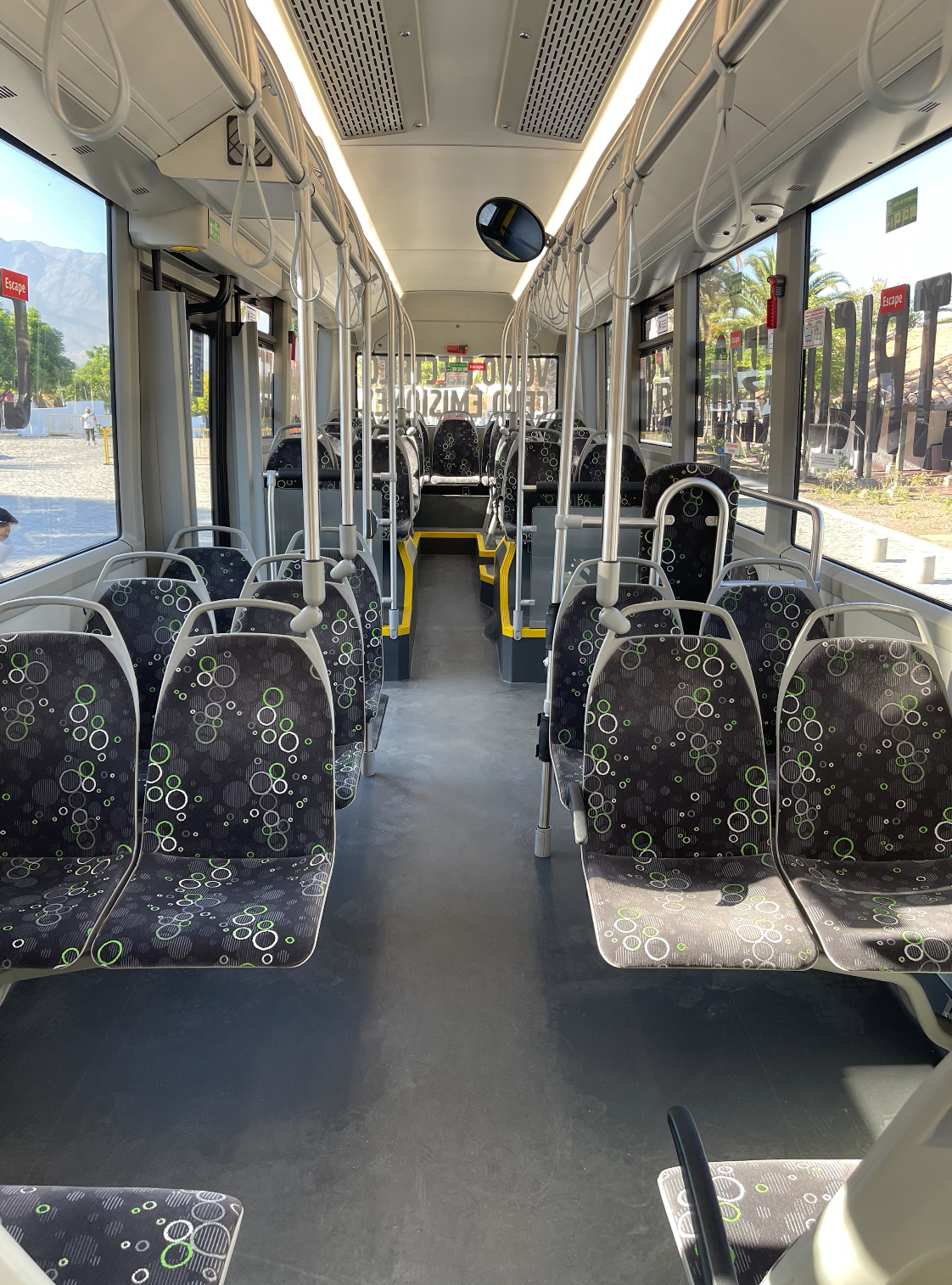 Interior del nuevo bus eléctrico Volvo